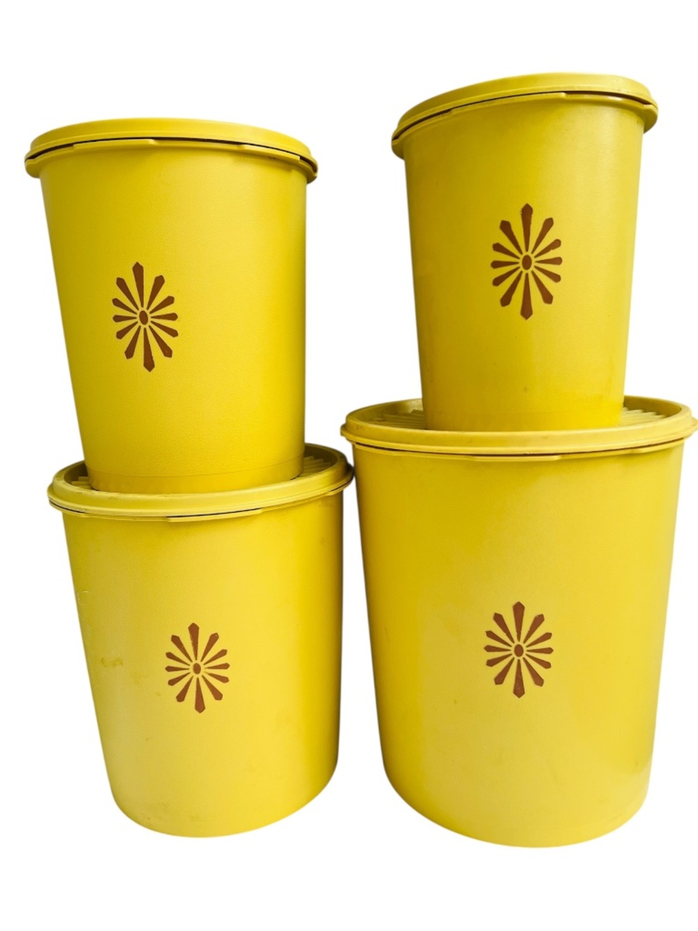 Tupperware Canister Set of 4 Pieces Harvest Gold